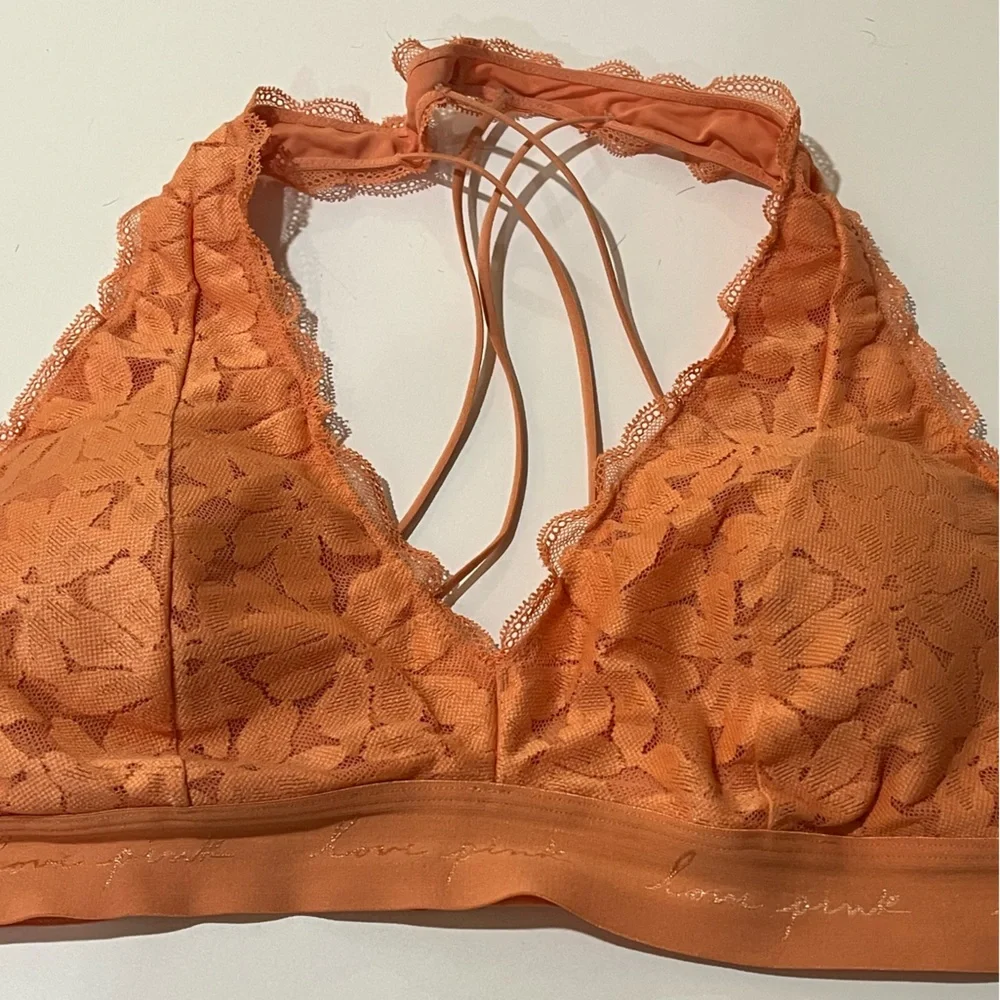 Victoria's Secret PINK Orange lace bralette, size XXL EUC - Picture 4 of 5